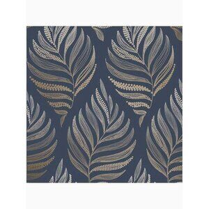 NEW Graham and Brown 105454 Botanica Navy Blue Leaves Tropical Wallpaper